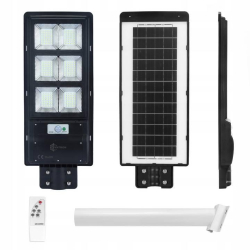 Solárne pouličné svietidlo LED Street 800W IP68 + Ovládač + Konzola čierna