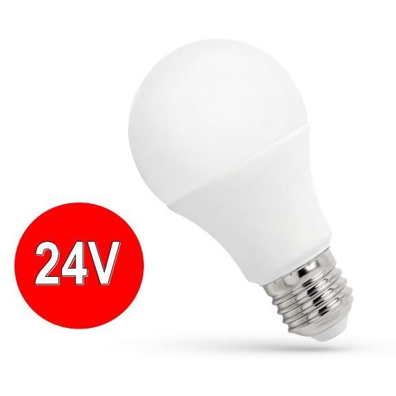 E27 LED žiarovka 24V/DC 8,5W 900lm - Neutrálna biela