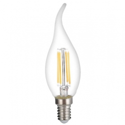 E14 LED Filament sviečka C35T Clear Glass 4W Teplá biela Stmievateľná