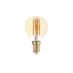 E14 LED žiarovka Filament G45 Golden Glass 4W Teplá biela Stmievateľná