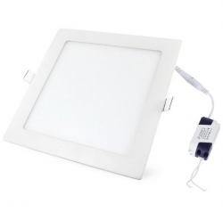 LED panel štvorcový 18W , biely rám - zapustený