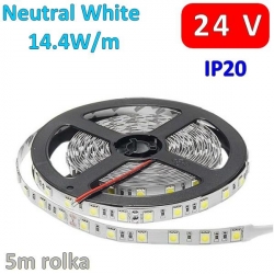 1m LED pásik 14,4W/m  24V  IP20 neutrálna biela 