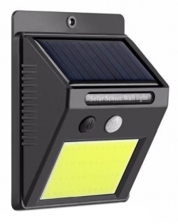 Nástenné Solárne LED osvetlenie COB IP65, snímač pohybu a súmraku