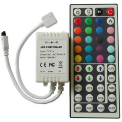 Ovládač IR RGB pásov 44 tlačidiel - 72W 12V
