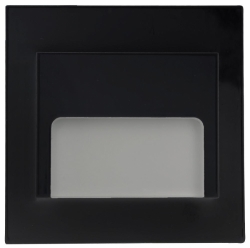 Schodové svietidlo štvorcové  - čierna , 1,5W , 12V 