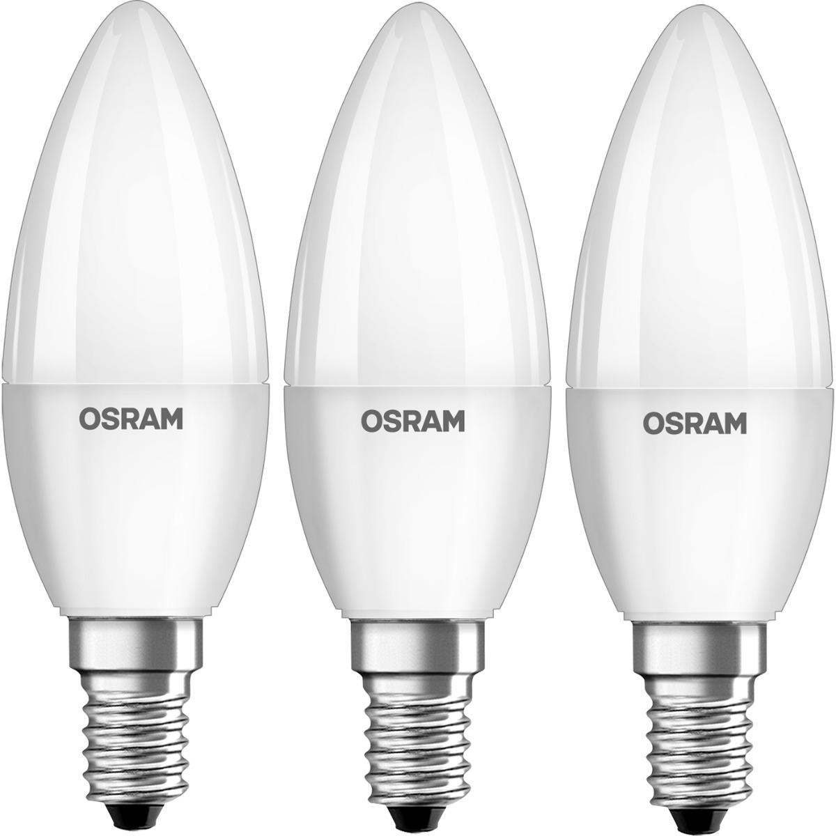 3PAK LED ŽIAROVKA E14 B35 7W TEPLÁ BIELA 200° OSRAM VALUE