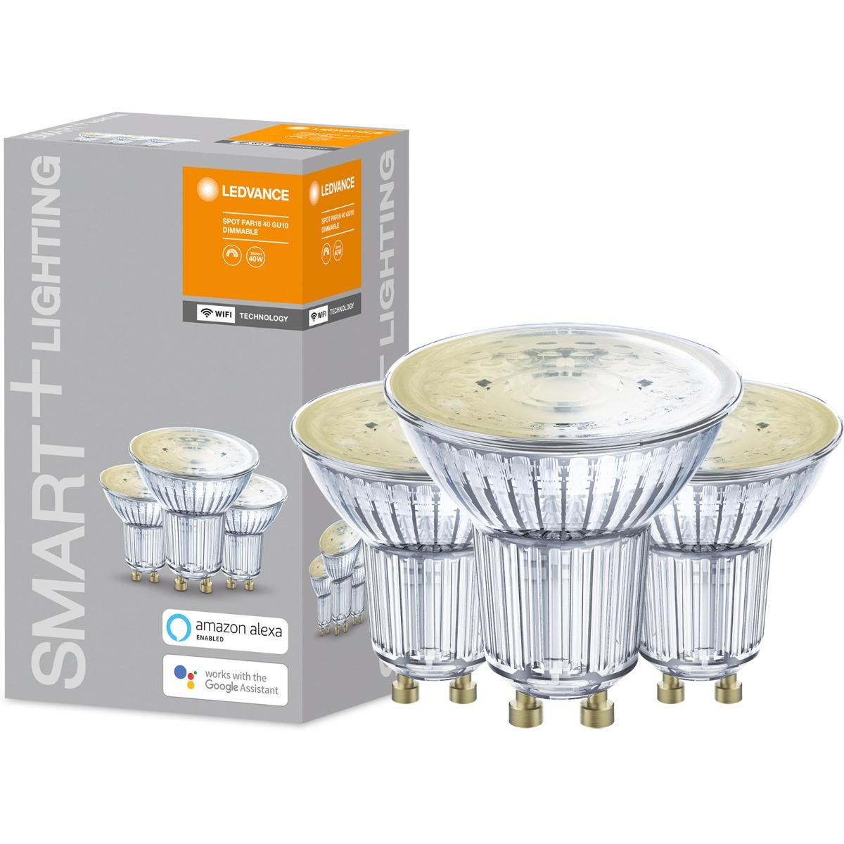 3PAK LED ŽIAROVKA GU10 5W 350LM 2700K WARM LEDVANCE SMART WIFI STMIEVATEĽNÁ