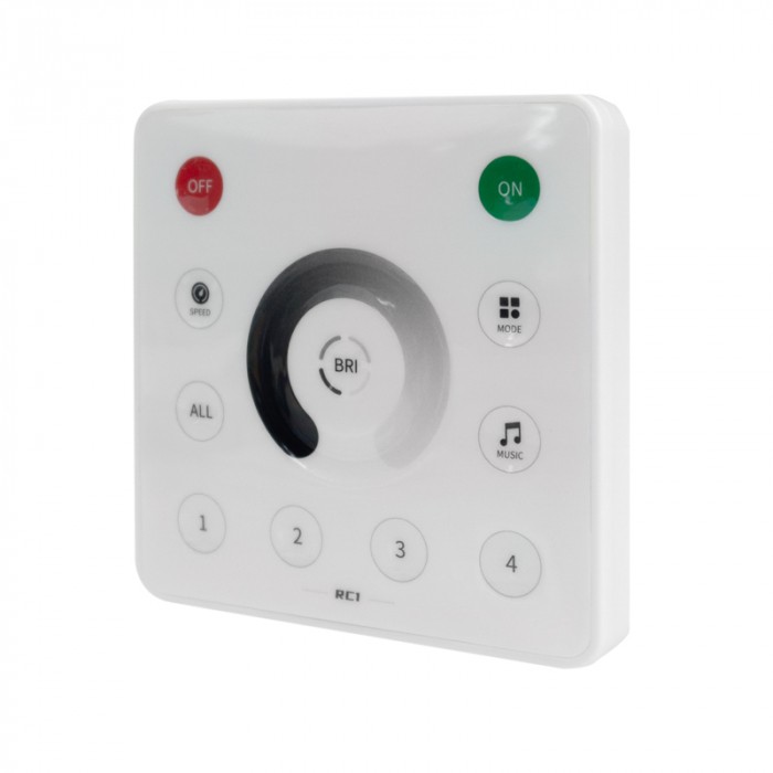 4-zónový MONO RF nástenný diaľkový ovládač pre IC Digital SD-1 LED ovládač