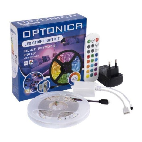 SADA LED pás adaptér + IR kontrolér + ovládač RGB 60LED 36W RGB 5m 