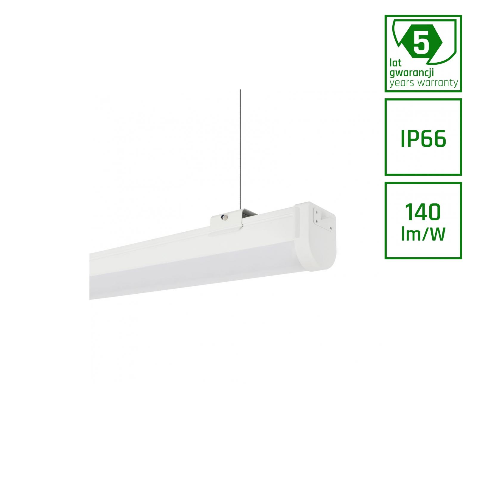 LIMEA SLIM 60W 170CM  2 IP66 8400LM TEPLÁ BIELA