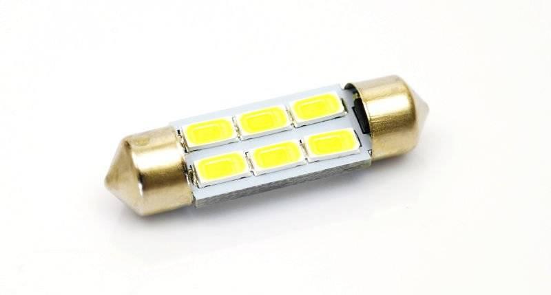 AUTO LED ŽIAROVKA C5W 6 SMD 5630, 39 mm. 42 mm.