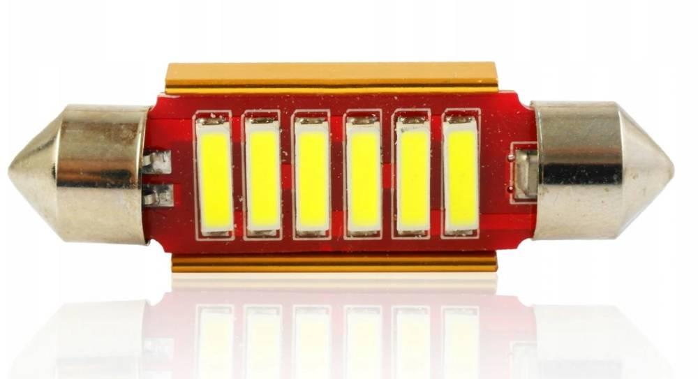 AUTO LED ŽIAROVKA C5W 6 SMD 7014 CAN BUS 36 mm. 39 mm. 42 mm