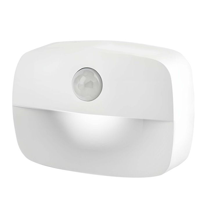 BIELA NOČNÁ LAMPA S SNÍMAČOM POHYBU NA BATÉRIE