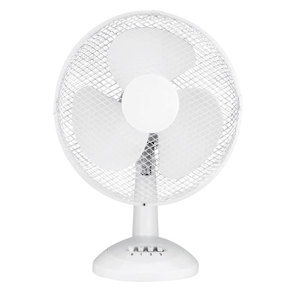 Biely stolový ventilátor 45 W, 40 cm, 3 rýchlosti