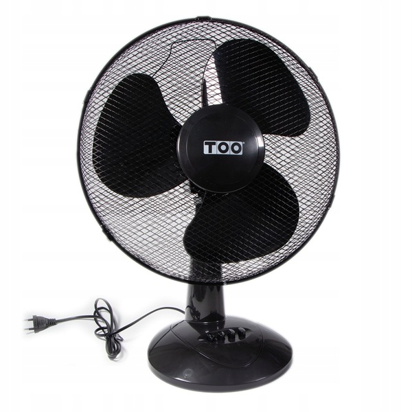 Čierny stolový ventilátor 45 W, 40 cm, 3 rýchlosti