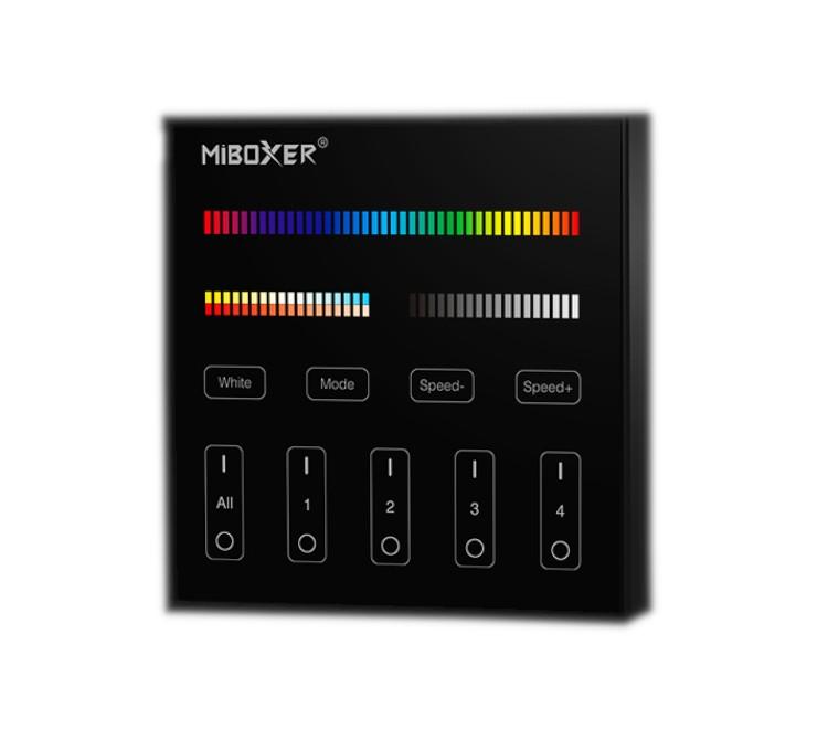 Diaľkové ovládanie RGBCCT 4 zónový nástenný panel Milight B4-B BLACK