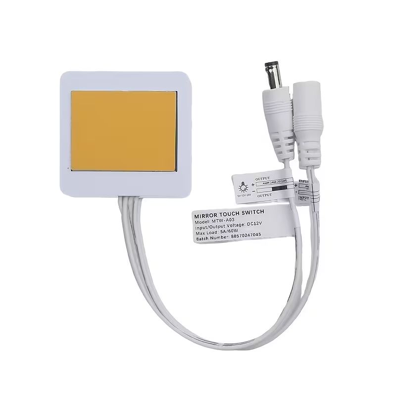 Dotykový LED spínač pre kúpeľňové zrkadlá 5A 60W DC 5–24V – s funkciou stmievania