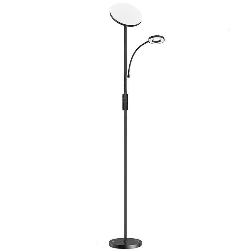 Dvojitá stojacia lampa s diaľkovým ovládaním BlitzWill BWL-FL-0001 36W (čierna)