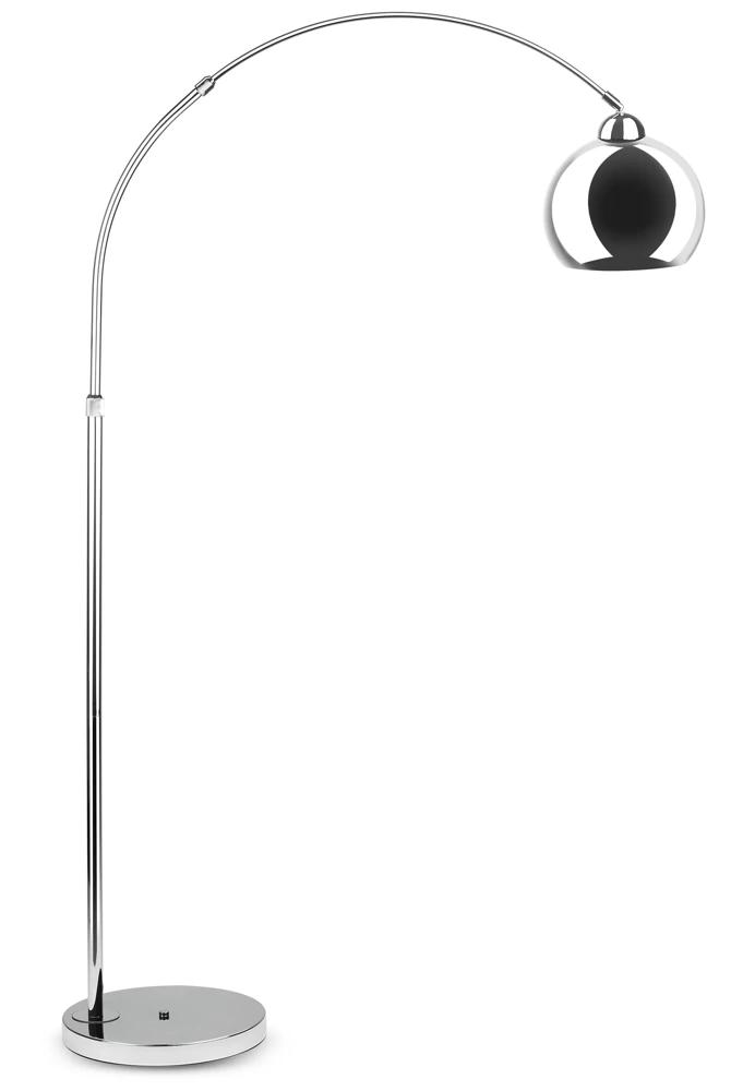 DYT-L170B Stojacia lampa strieborná | Moderné kovové osvetlenie s nastaviteľným tienidlom