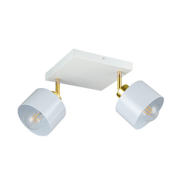 E27 LED nástenné svietidlo Elza, pohyblivé 2x biele + zlaté