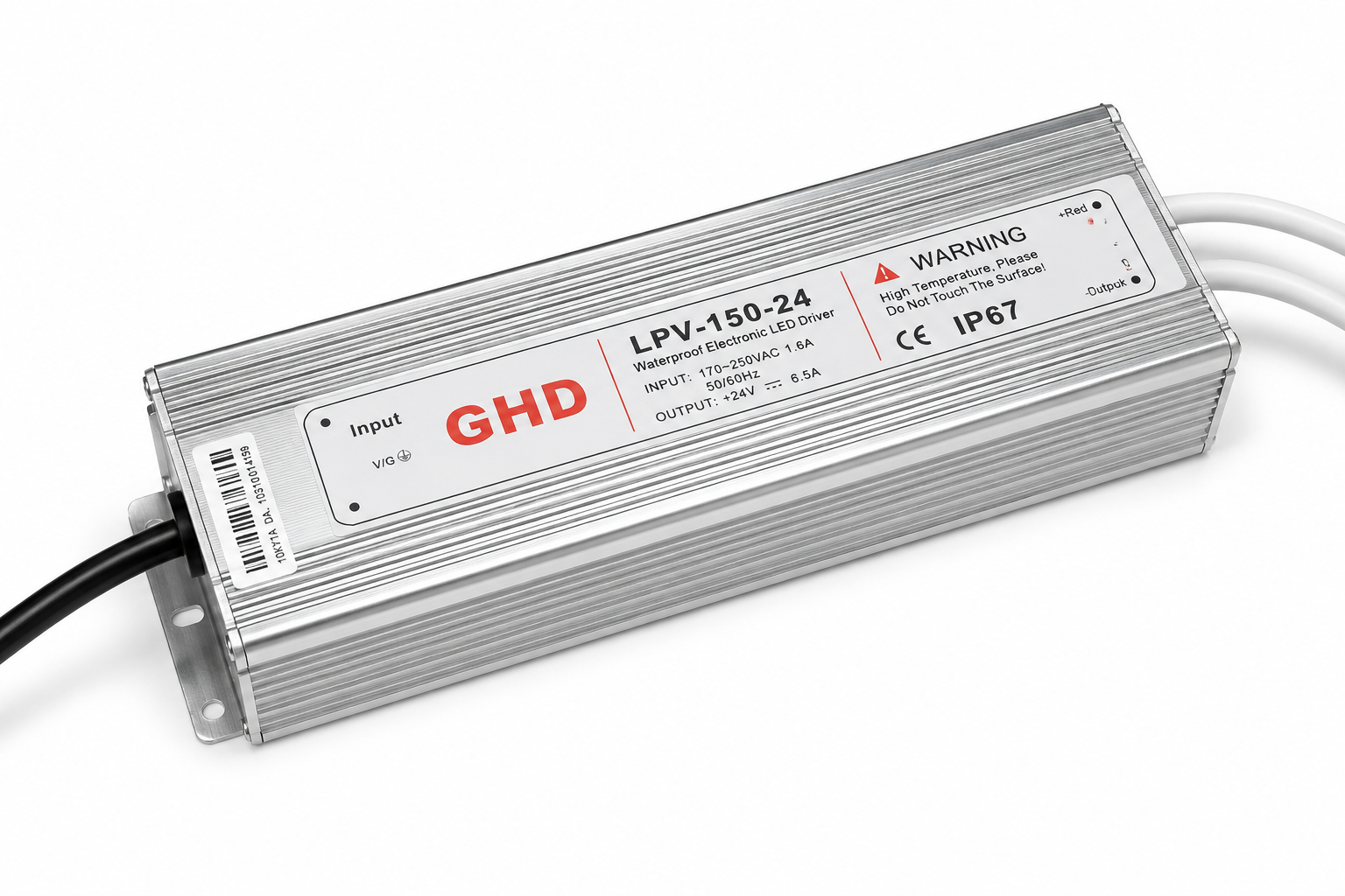 GHD LPV-150-24 – vodotesný napájací zdroj 24 V / 150 W / IP67