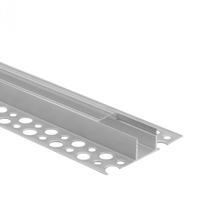 SADA 2m SDK lišta povrchová eloxovaná 12 mm + priehľadná krytka + 4x ukončenie