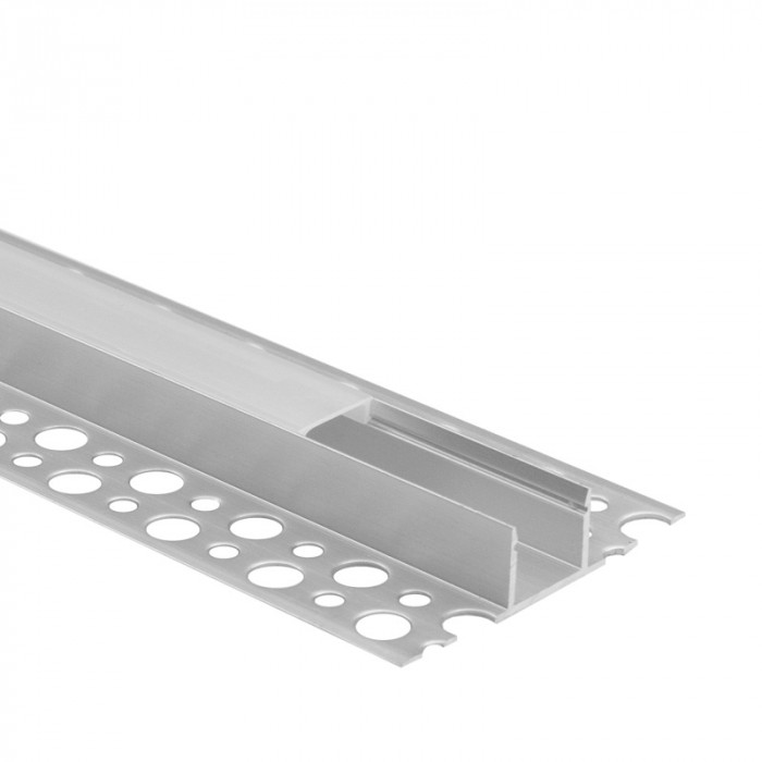 SADA 2m SDK lišta povrchová eloxovaná 12 mm + matná krytka + 4x ukončenie