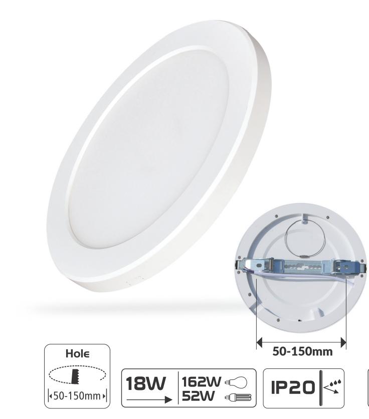 HEDA DOWNLIGHT 18W 1820LM STUDENÁ BIELA