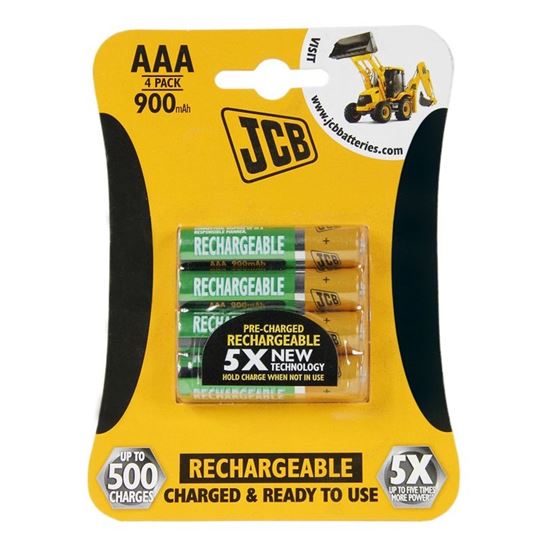 JCB RTU NiMH AAA/R03, 900mAh, prednabitá, blister 4 ks