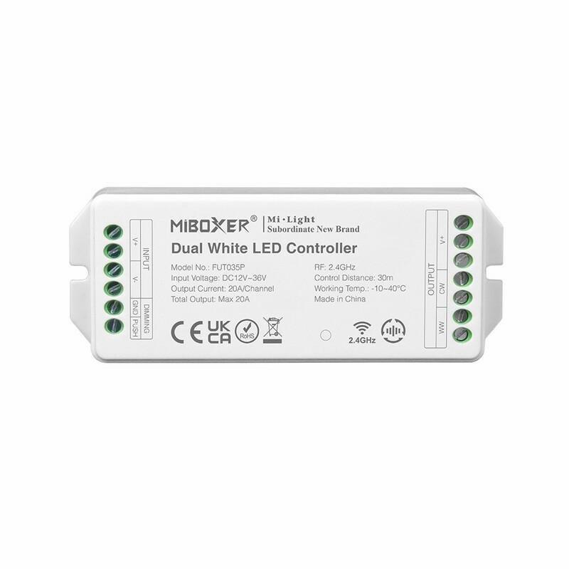 Kontrolér LED CCT zónový 12A 240W 12V RF 2,4GHz Mi-Light FUT035P – Dual White