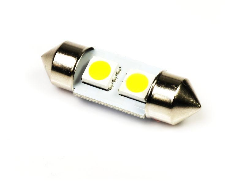 LED AUTO ŽIAROVKA 31MM C5W 2 SMD5050, TEPLÁ BIELA