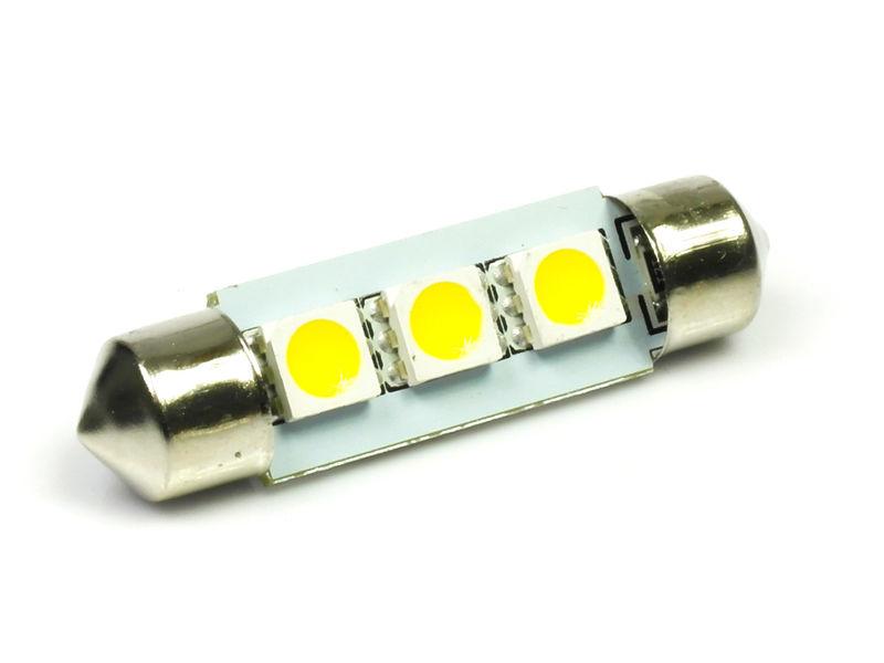 LED AUTO ŽIAROVKA 36MM C5W 3 SMD5050, TEPLÁ BIELA