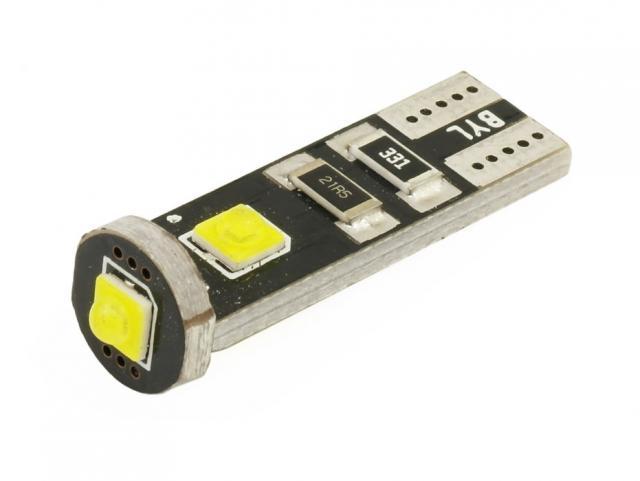 LED AUTO ŽIAROVKA 5W 3 SMD5050 CANBUS RESISTOR, T10