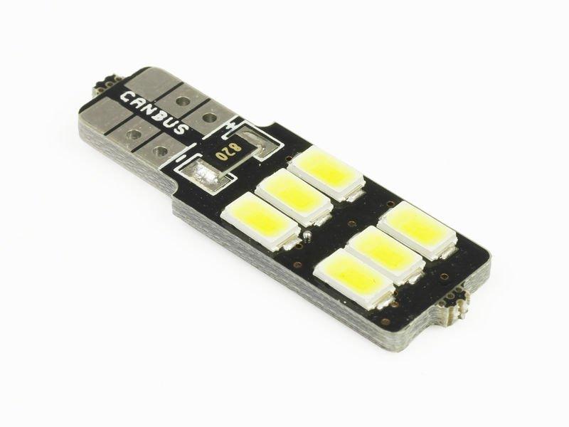 LED AUTO ŽIAROVKA T10 6 LED SMD5630 STUDENÁ BIELA CANBUS