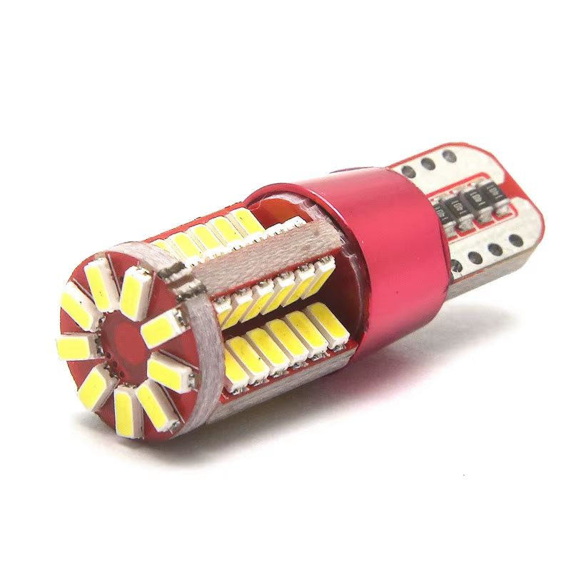 LED AUTO ŽIAROVKA T10 W5W CANBUS 3W 57 SMD3014 Červená