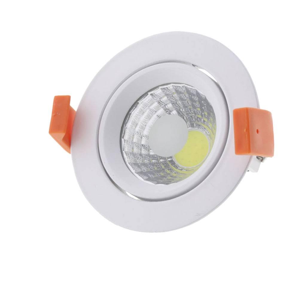 LED COB DOWNLIGHT ROUND ROTATABLE 60° 8W STUDENÁ BIELA