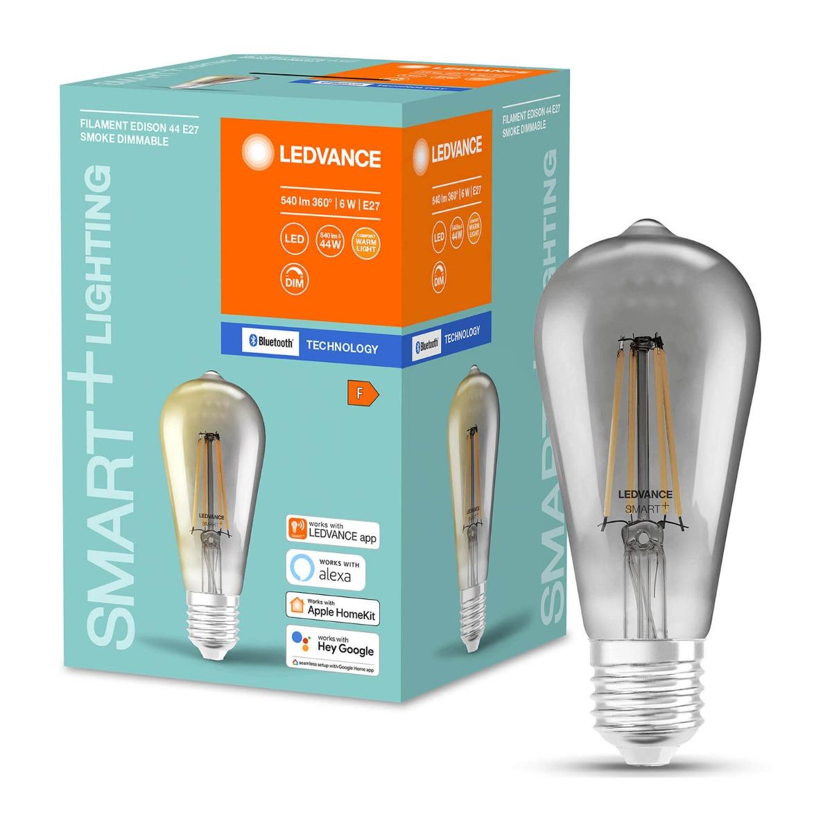 LED EDISON E27 ST64 6W 540LM 2500K TEPLÉ VLÁKNO SMART+ BLUETOOTH