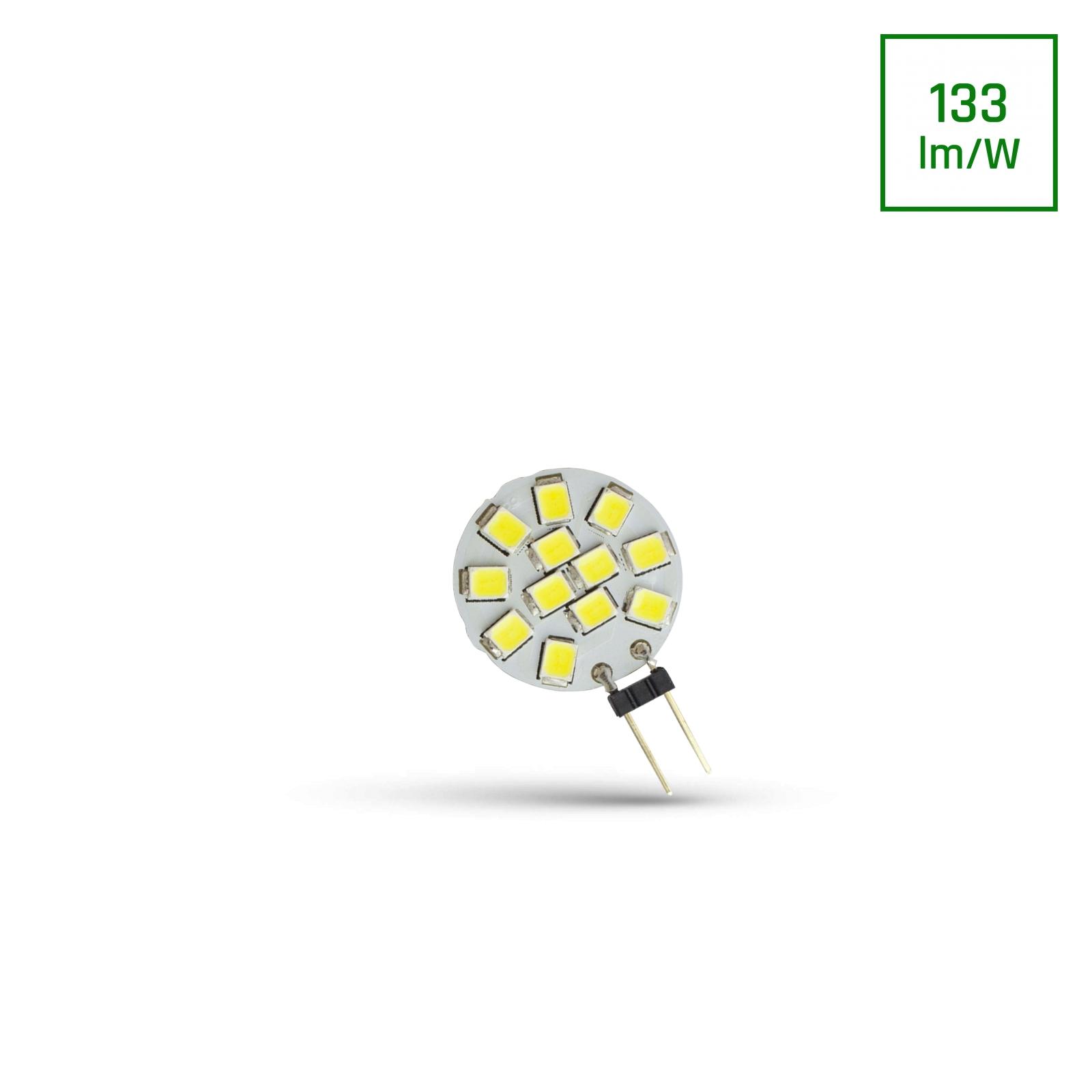 G4 LED 12V 1,2W 12 LED STUDENÁ BIELA 20MM SPECTRUM