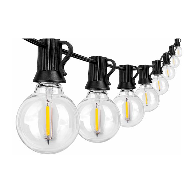 LED girlanda 24V 10 m nadpájateľná 15x E12 G40 2700K s diaľkovým ovládaním