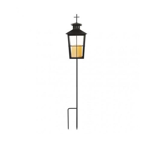 LED lampáš kovový so stojanom, 3× AAA, vonkajší a vnútorný