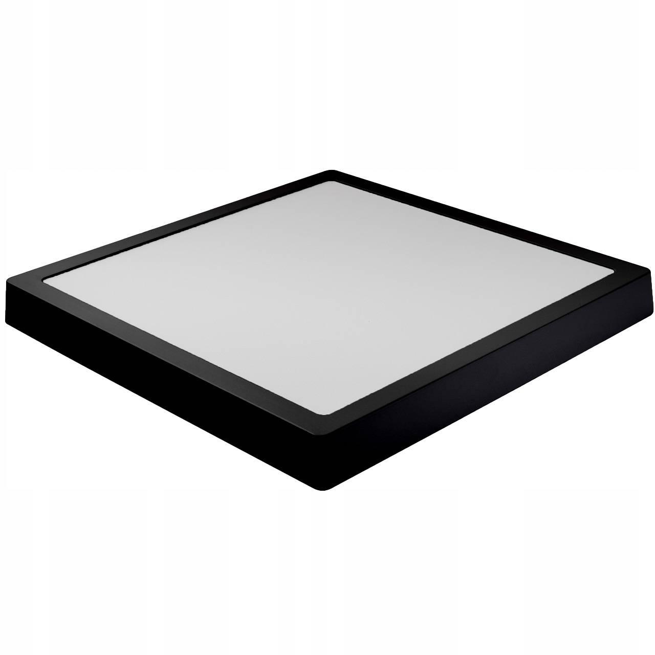 LED panel 24W black - štvorec - teplá biela