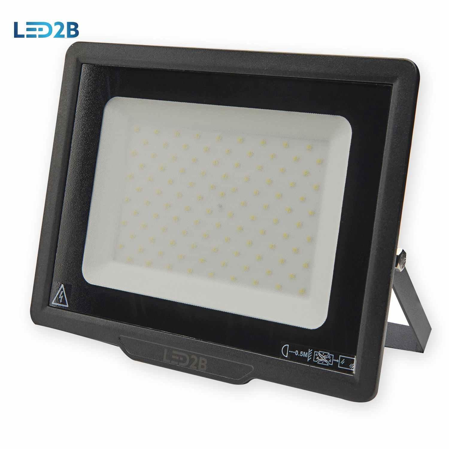 LED REFLEKTOR 100W NEUTRÁLNA BIELA ČIERNY LED2B