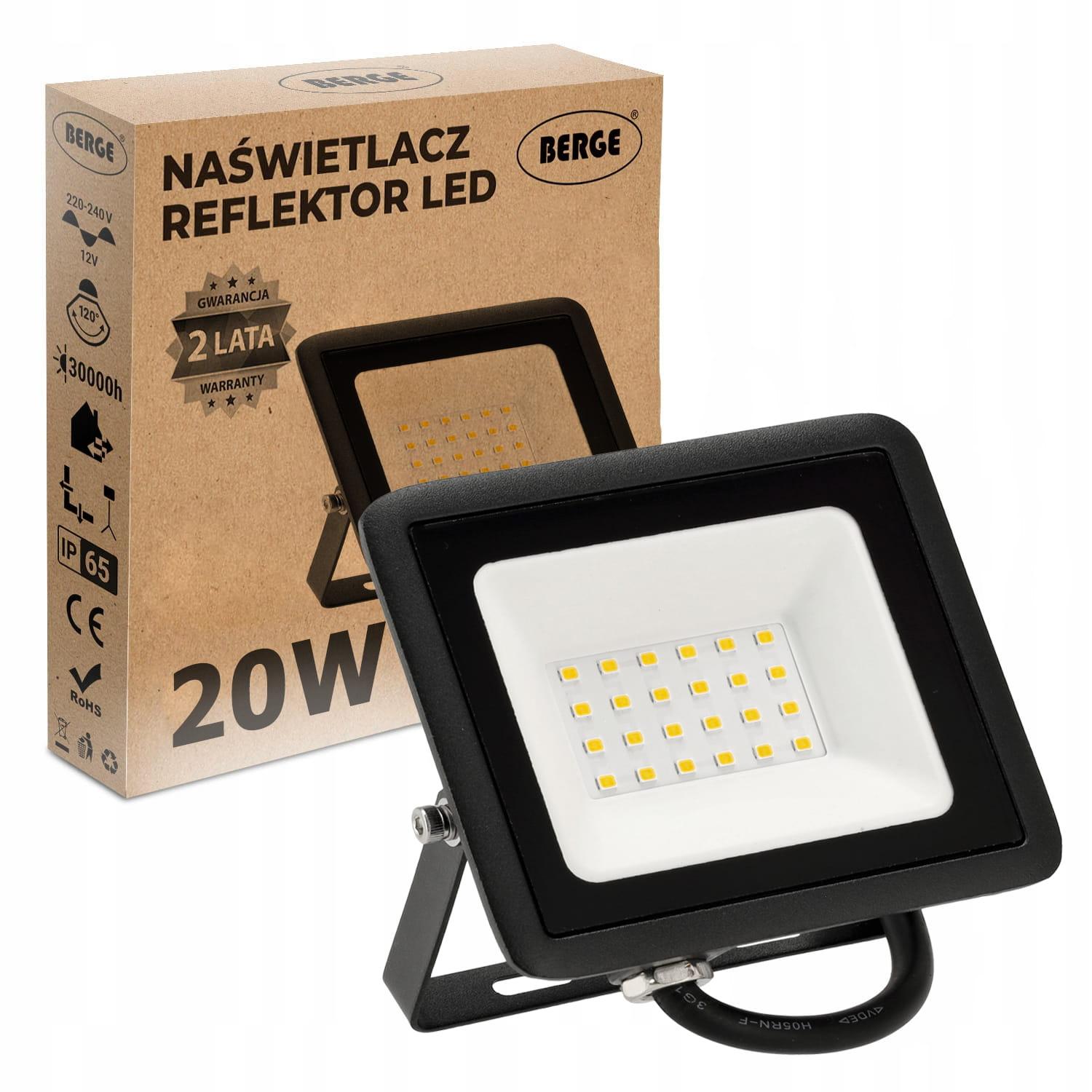 LED REFLEKTOR 20W IP65 PREMIUM - NEUTRÁLNA BIELA