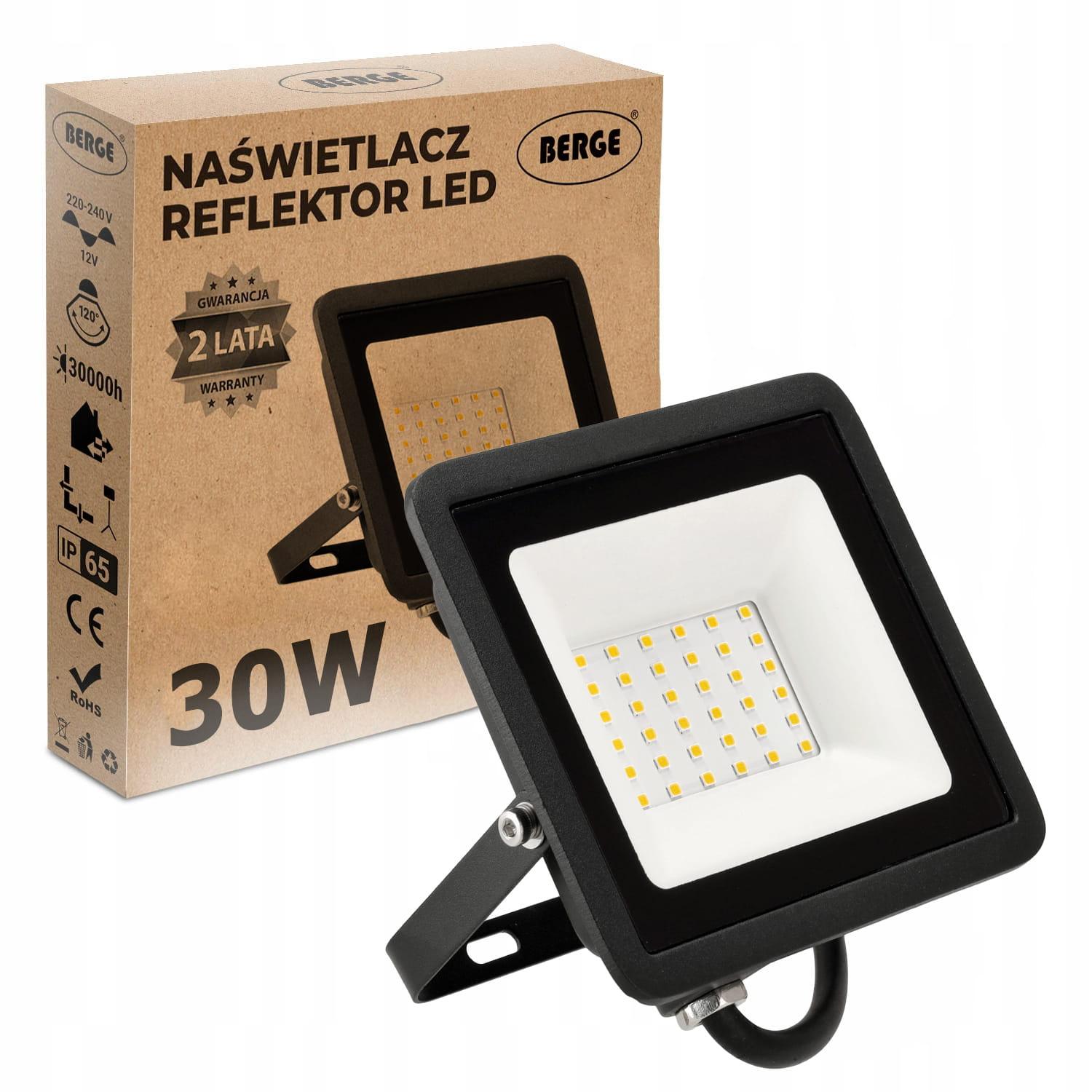 LED REFLEKTOR 30W IP65 PREMIUM - STUDENÁ BIELA