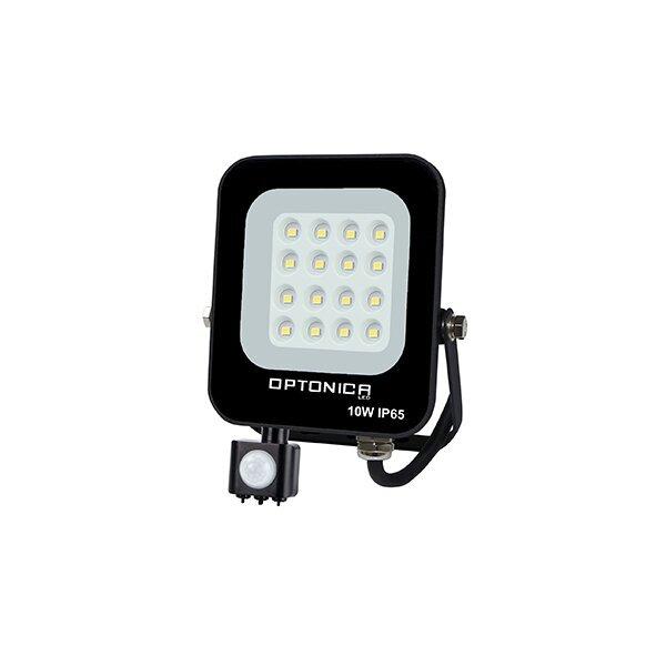 LED REFLEKTOR 10W + PIR SENSOR STUDENÁ BIELA