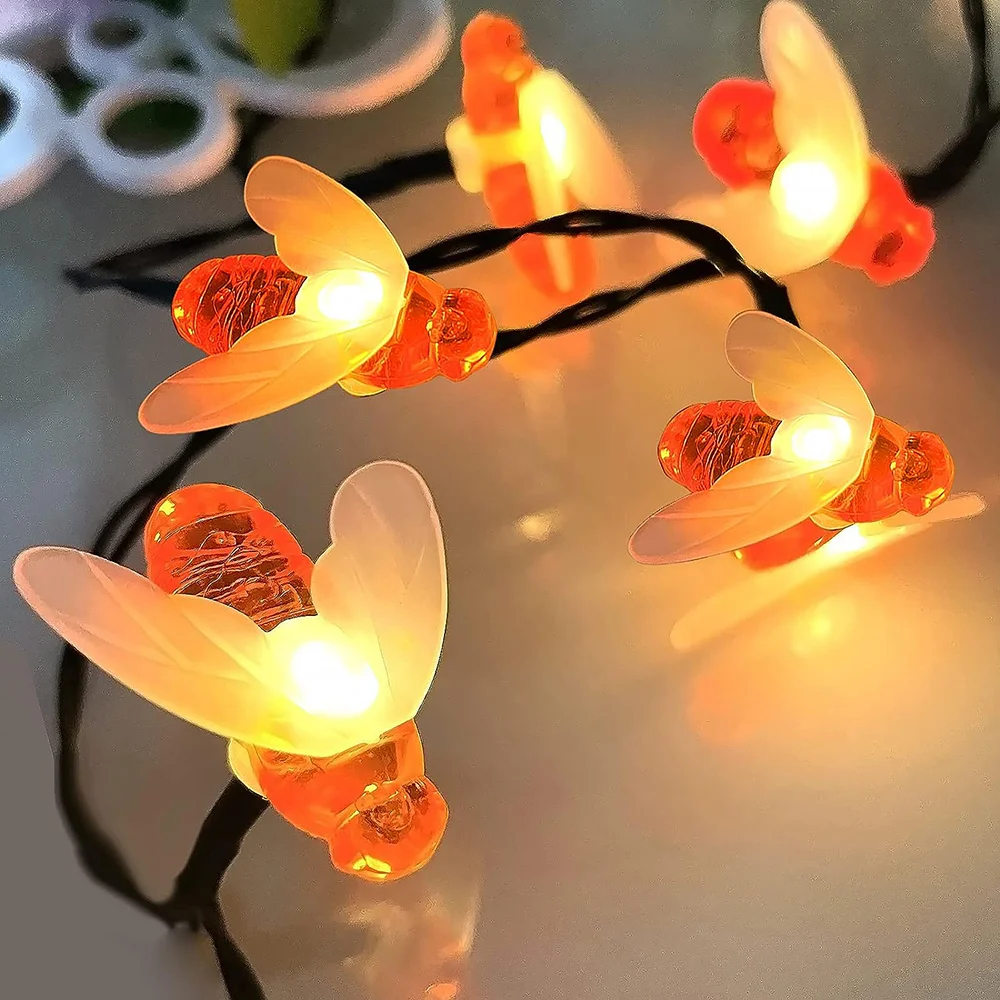 LED solárna girlanda včely – 20 LED, 5 m