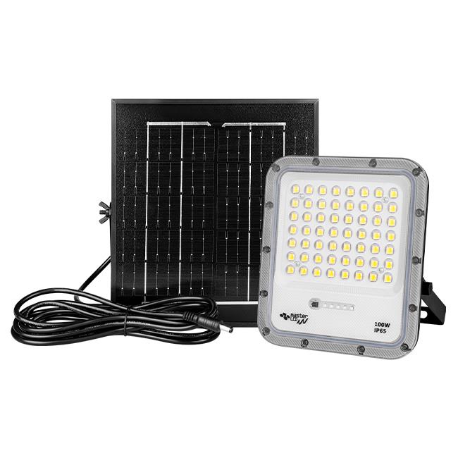 LED solárny reflektor Miki 100W diaľkové ovládanie 4500K
