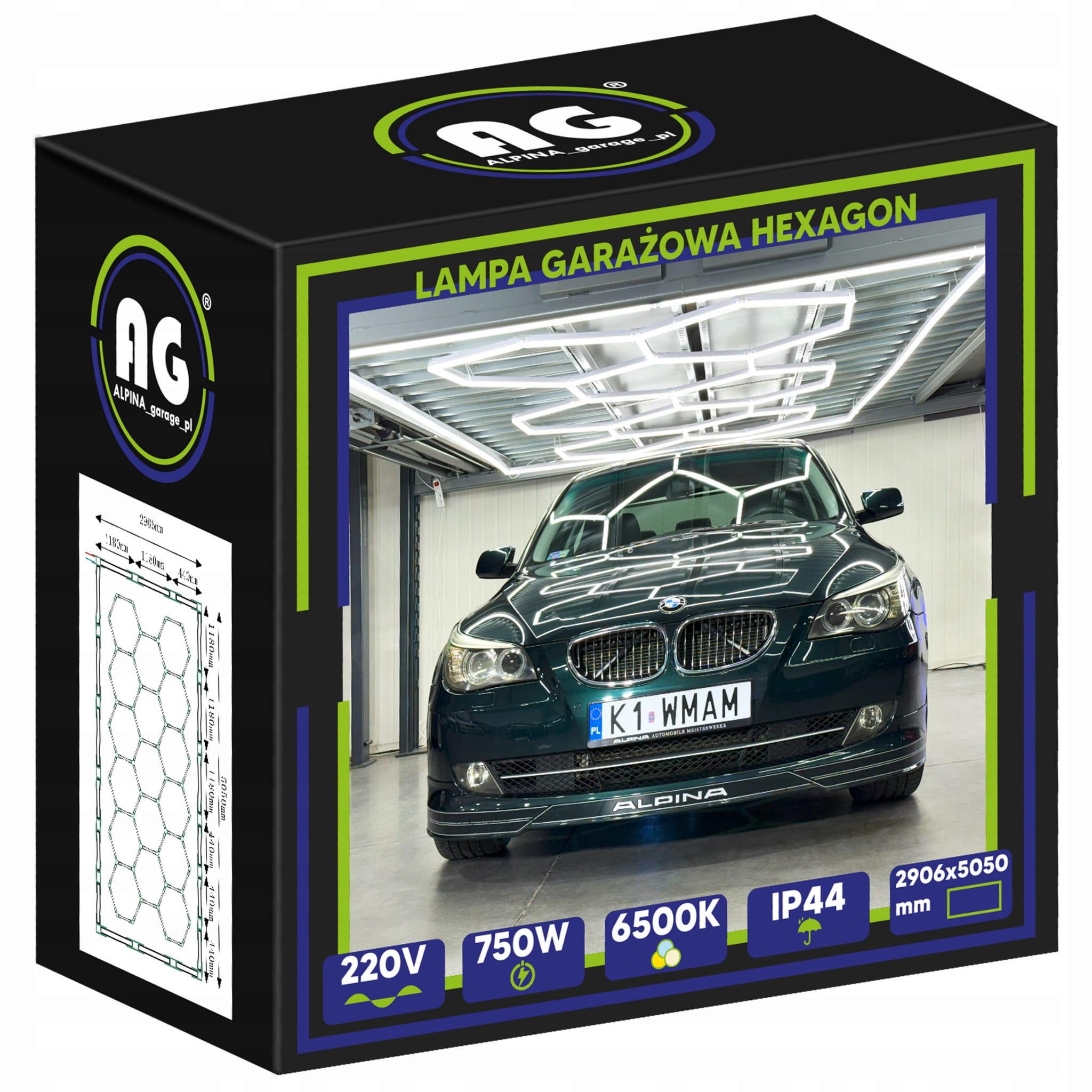 LED stropné svietidlo HEXAGON IP44, 290 x 505cm – 750W – 6500K, 