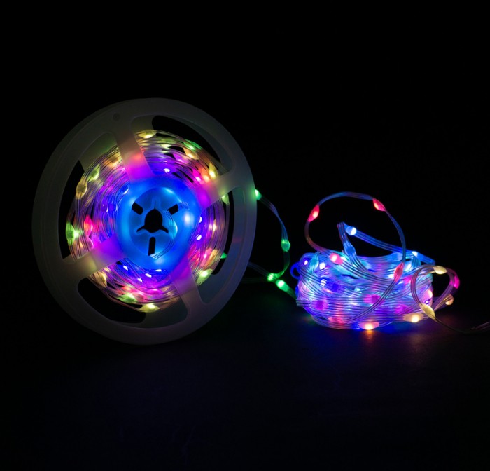 LED svetelná reťaz 10 m 4 W 200 LED RGB IP65, USB 5V, Bluetooth