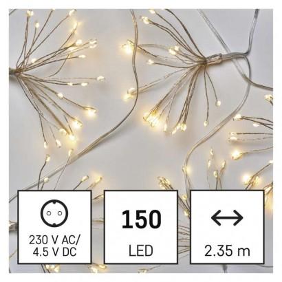 LED SVETELNÁ REŤAZ – SVIETIACE TRSY, NANO, 2,35 M, VNÚTORNÁ, TEPLÁ BIELA, ČASOVAČ